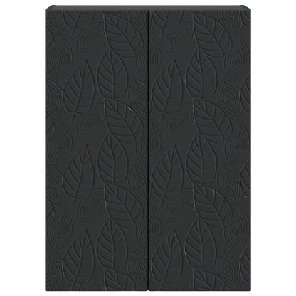 Mobiletto a muro Nero 66 x 34,5 x 90 cm Legno ingegnerizzato