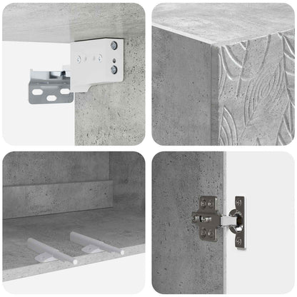 Mobiletto a muro Grigio Cemento 66 x 34,5 x 90 cm | homemem39