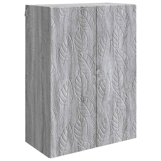 Mobiletto a muro Sonoma grigio 66 x 34,5 x 90 cm