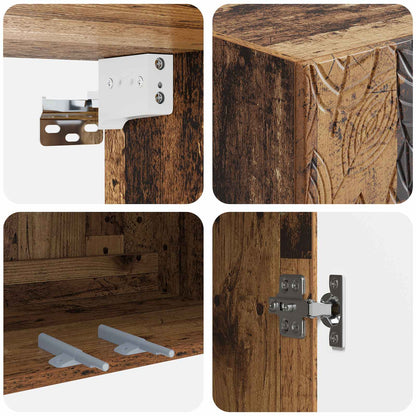 Mobiletto a muro Legno antico 66 x 34,5 x 90 cm | homemem39