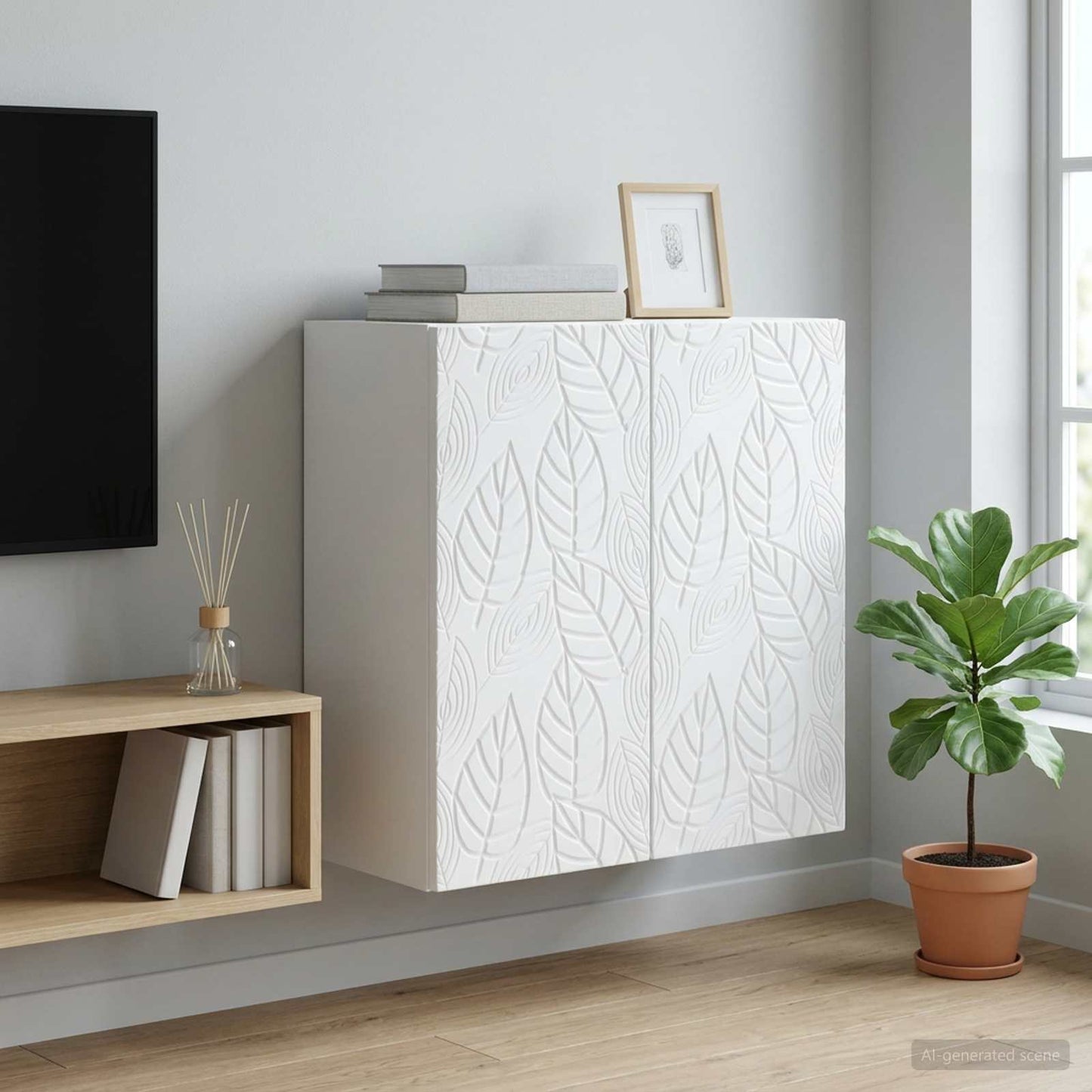 Mobiletto a muro Bianco 59 x 31 x 60 cm Legno ingegnerizzato | homemem39