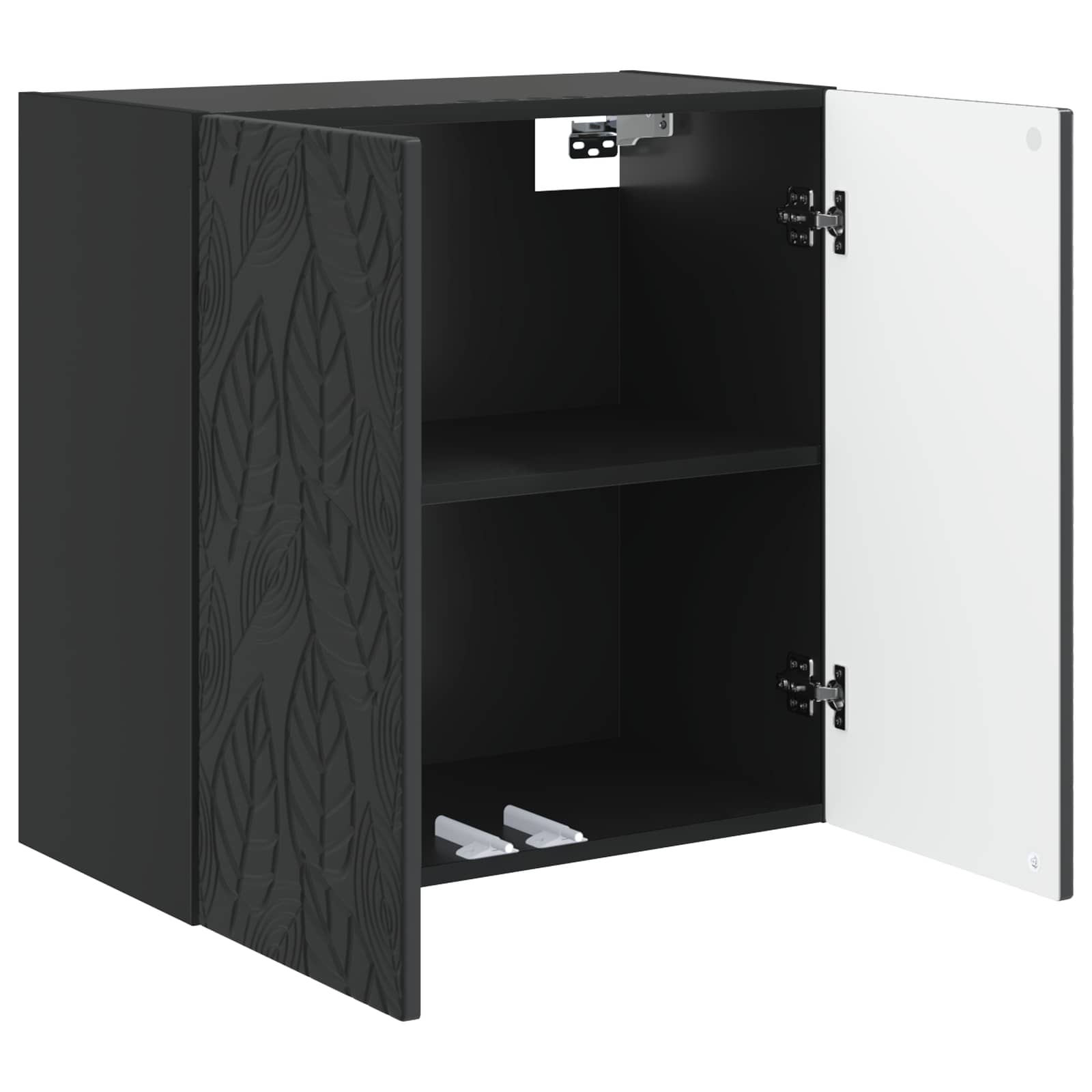 Mobiletto a muro Nero 59 x 31 x 60 cm Legno ingegnerizzato | homemem39