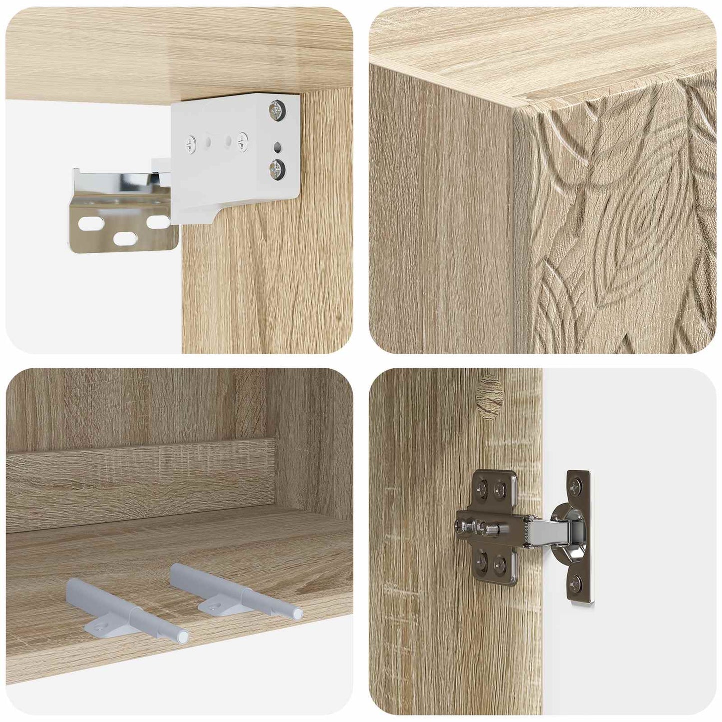Mobiletto a muro Rovere Sonoma 59 x 31 x 60 cm | homemem39