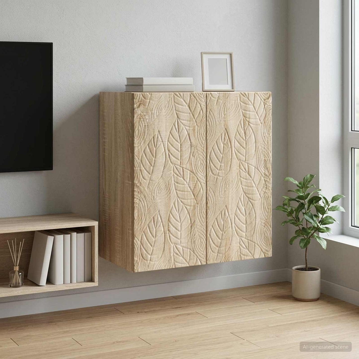 Mobiletto a muro Rovere Sonoma 59 x 31 x 60 cm | homemem39