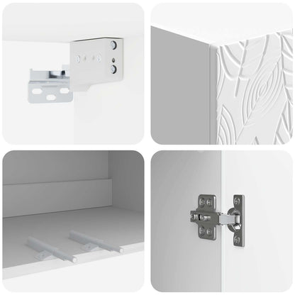 Mobiletto a muro Bianco Lucido 59 x 31 x 60 cm | homemem39