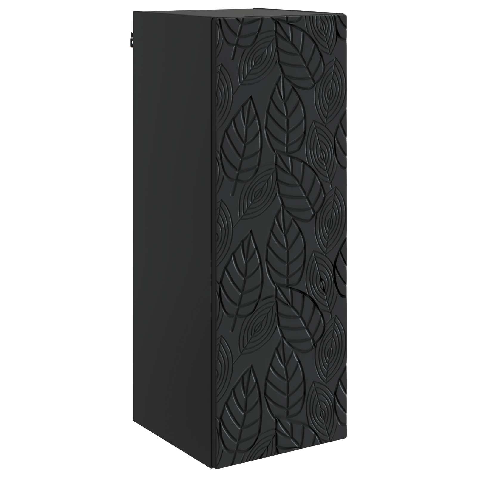 Mobiletto a muro Nero 33 x 34,5 x 90 cm Legno ingegnerizzato | homemem39
