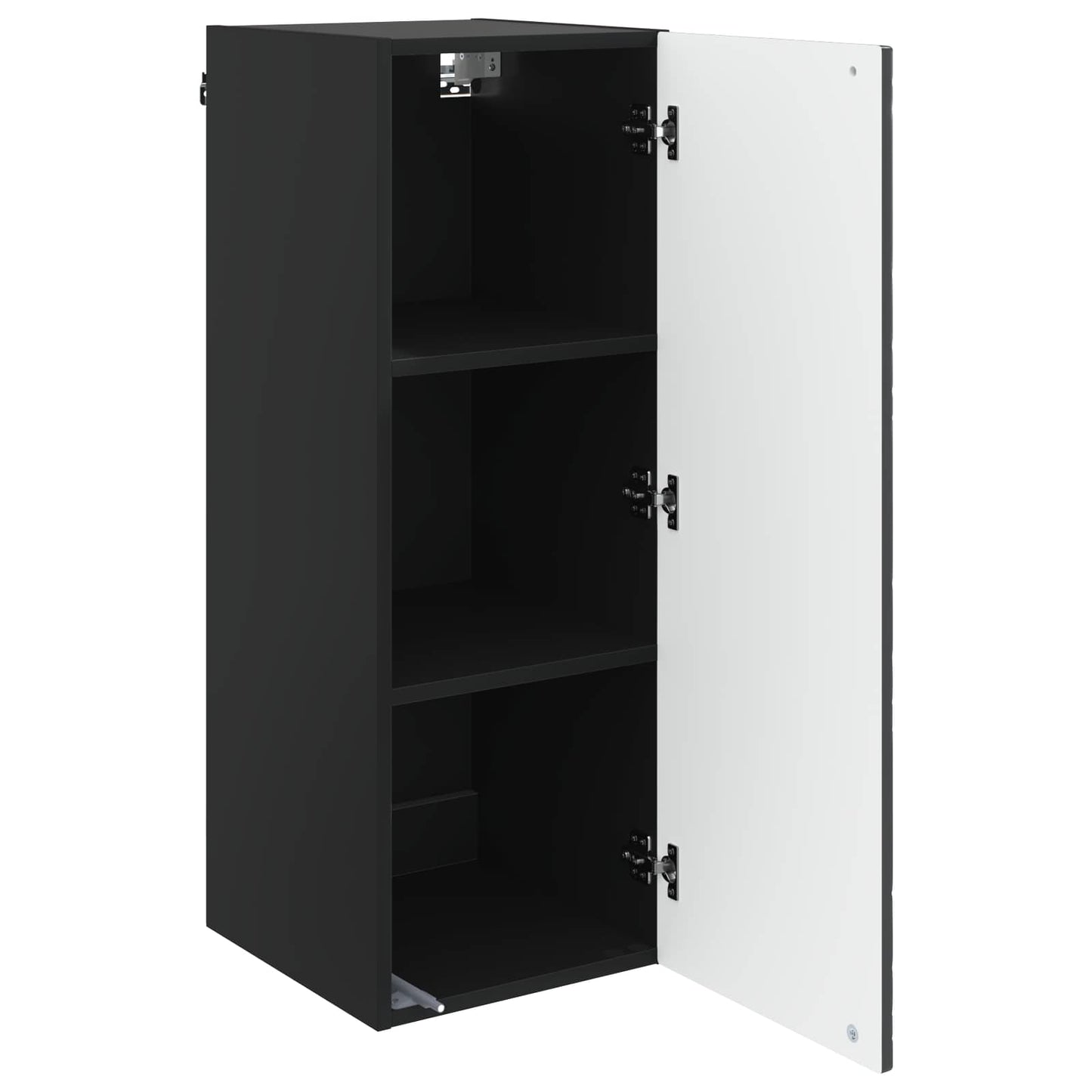 Mobiletto a muro Nero 33 x 34,5 x 90 cm Legno ingegnerizzato | homemem39