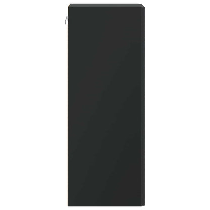 Mobiletto a muro Nero 33 x 34,5 x 90 cm Legno ingegnerizzato | homemem39