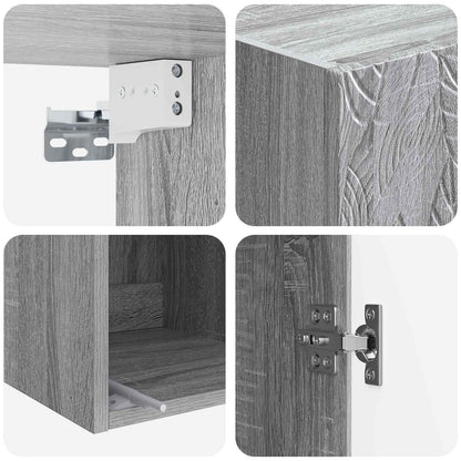 Mobiletto a muro Sonoma grigio 33 x 34,5 x 90 cm | homemem39