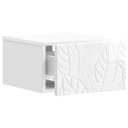 Tavolino da Parete Laterale 2 pz Bianco Lucido