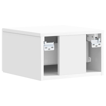 Tavolino da Parete Laterale 2 pcs Bianco Lucido | homemem39