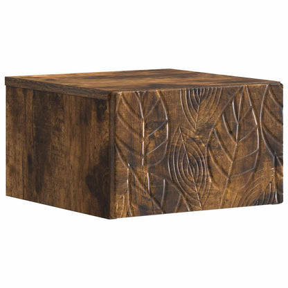 Tavolino da Parete Laterale 2 pcs Rovere Fumo 34,5 x 33 x 20 cm | homemem39