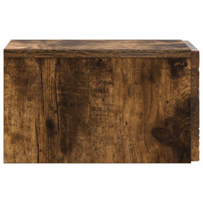Tavolino da Parete Laterale 2 pcs Rovere Fumo 34,5 x 33 x 20 cm | homemem39
