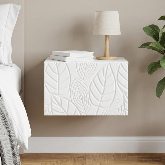 Mobiletto da notte a muro Bianco 49 x 34,5 x 20 cm | homemem39