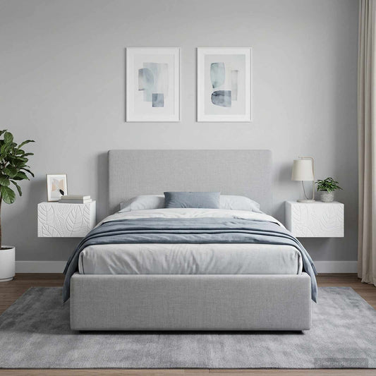 Mobiletto da notte a muro 2 pcs Bianco 49 x 34,5 x 20 cm | homemem39