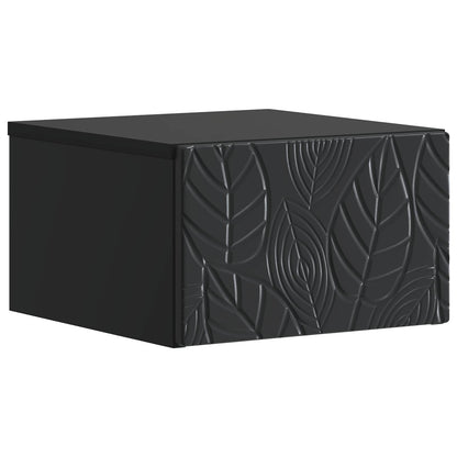 Mobiletto da notte a muro Nero 49 x 34,5 x 20 cm | homemem39