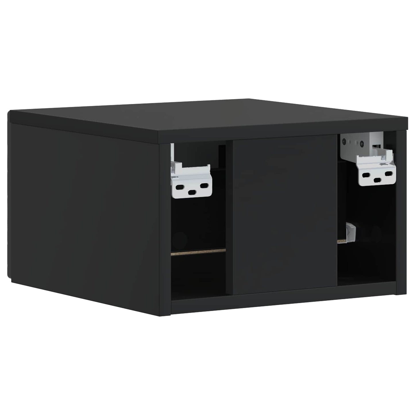Mobiletto da notte a muro Nero 49 x 34,5 x 20 cm | homemem39