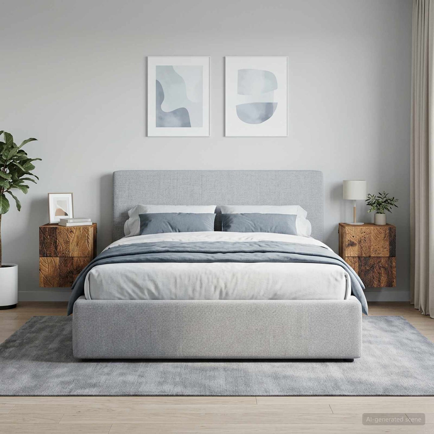 Mobiletto da notte a muro 2 pcs Legno antico 34,5 x 33 x 40 cm | homemem39