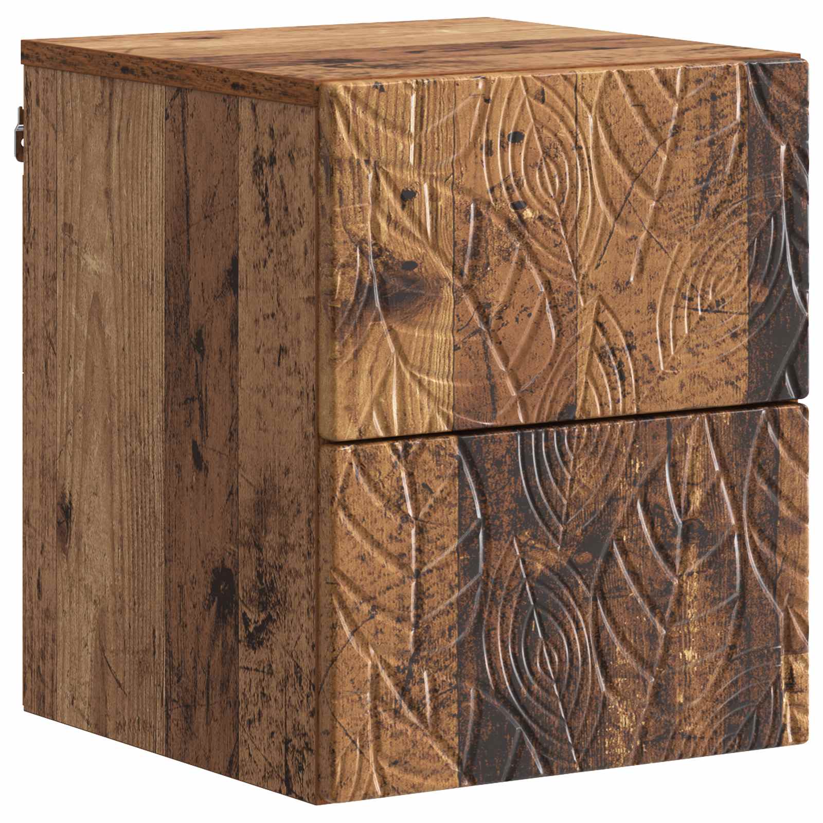 Mobiletto da notte a muro 2 pcs Legno antico 34,5 x 33 x 40 cm | homemem39
