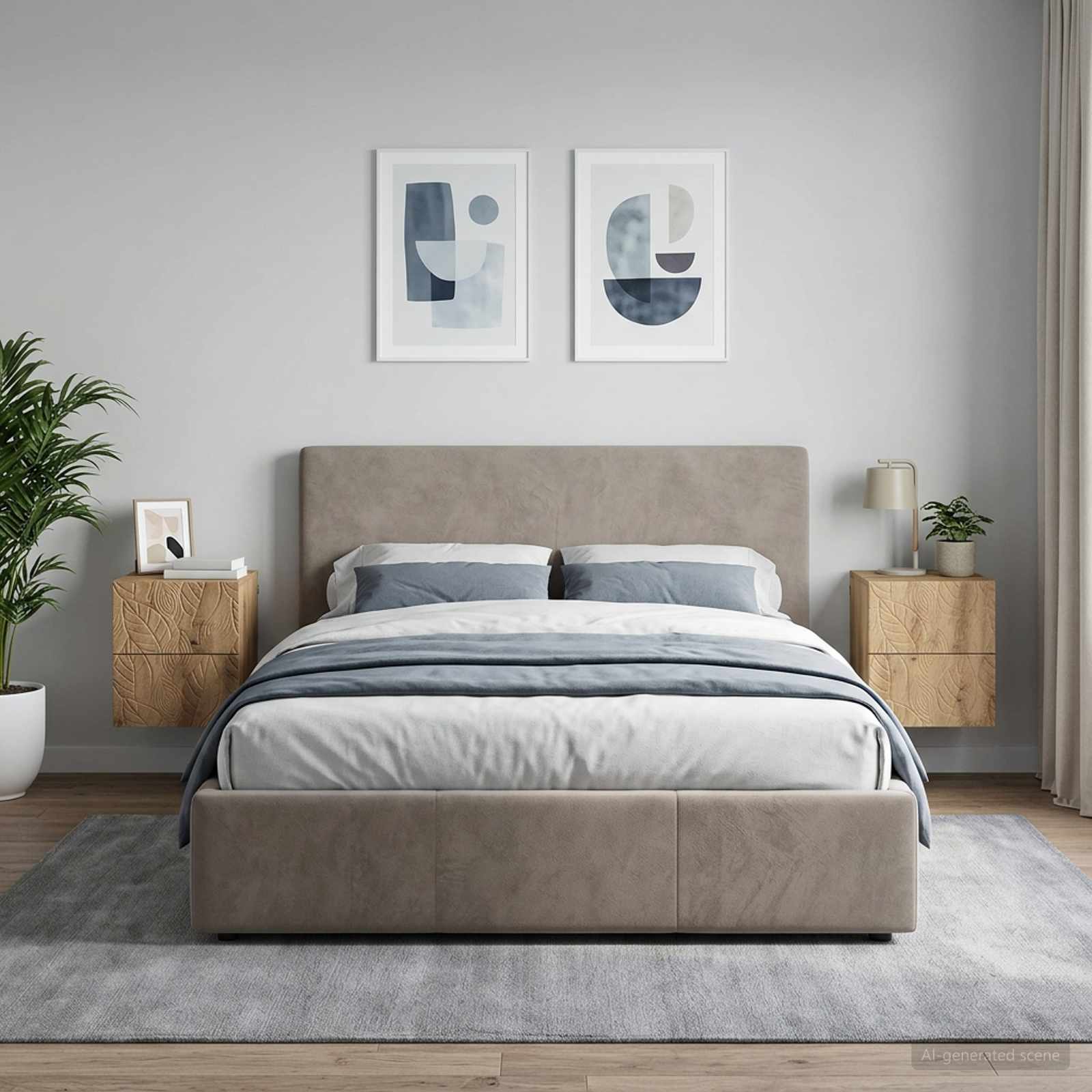 Mobiletto da notte a muro 2 pz Rovere Artigianale | homemem39