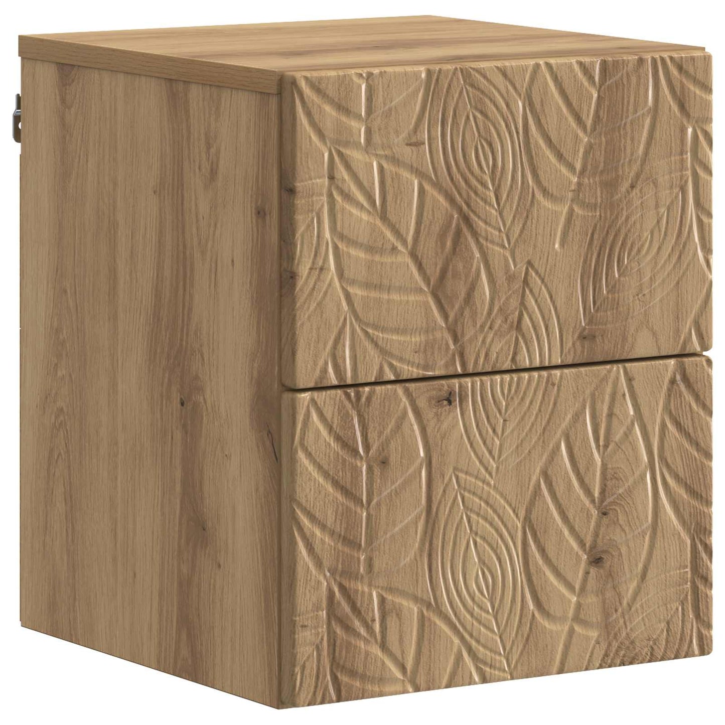 Mobiletto da notte a muro 2 pz Rovere Artigianale | homemem39