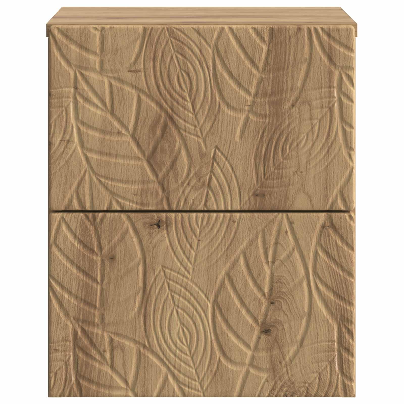 Mobiletto da notte a muro 2 pz Rovere Artigianale | homemem39