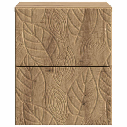 Mobiletto da notte a muro 2 pz Rovere Artigianale | homemem39