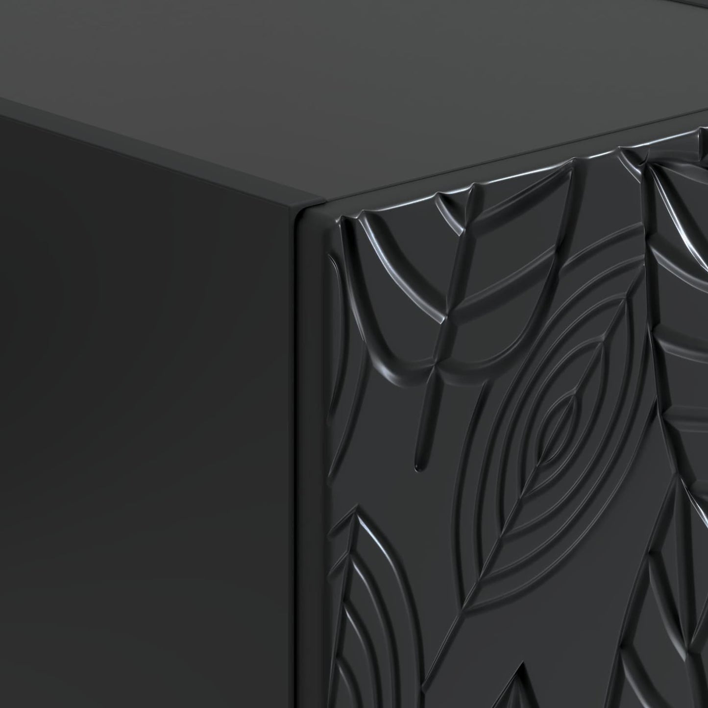 Tavolino da Parete Laterale Nero 59 x 34,5 x 17 cm | homemem39