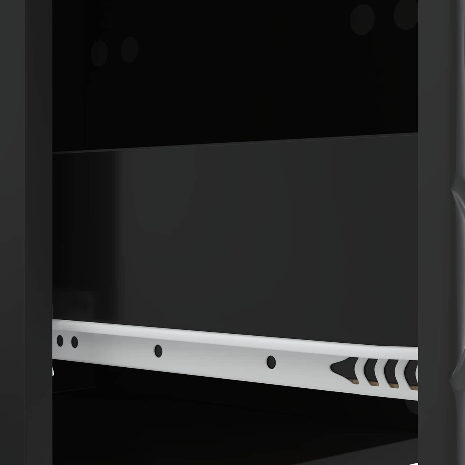 Tavolino da Parete Laterale Nero 59 x 34,5 x 17 cm | homemem39