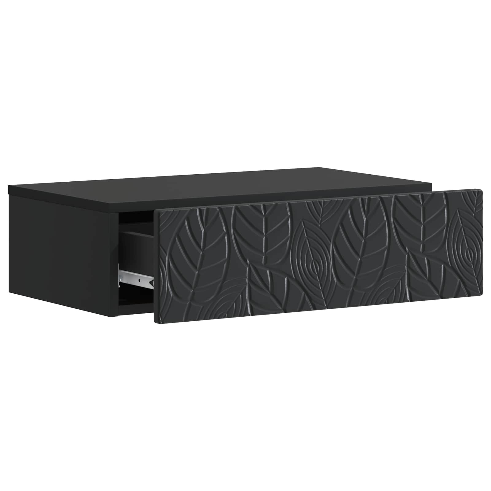 Tavolino da Parete Laterale Nero 59 x 34,5 x 17 cm | homemem39