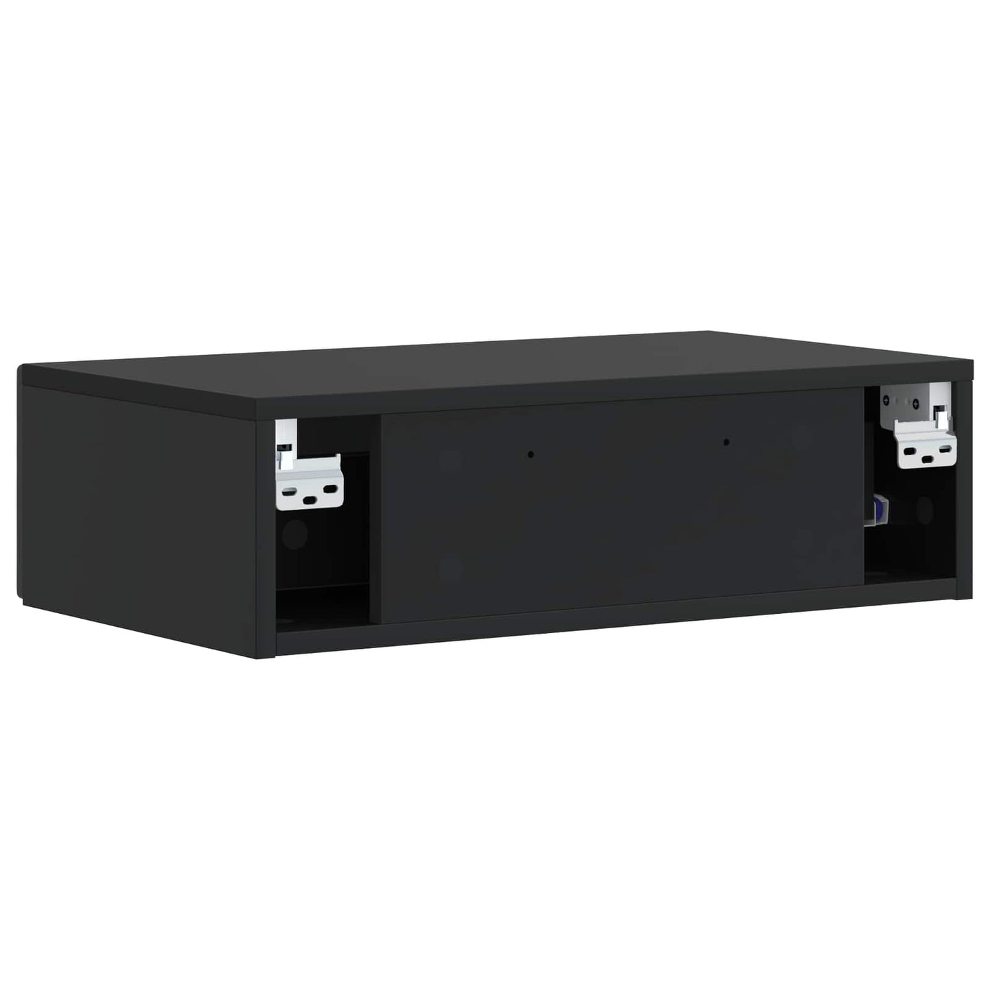 Tavolino da Parete Laterale Nero 59 x 34,5 x 17 cm | homemem39