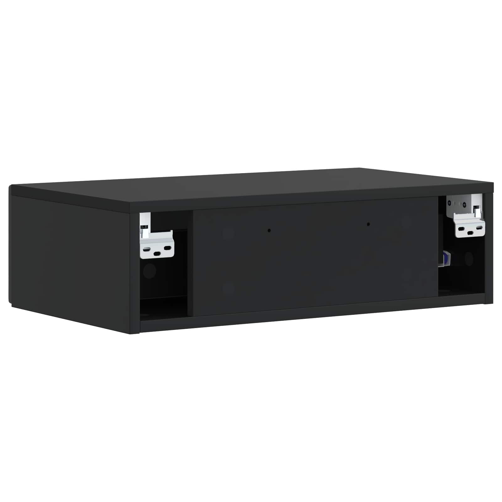 Tavolino da Parete Laterale Nero 59 x 34,5 x 17 cm | homemem39