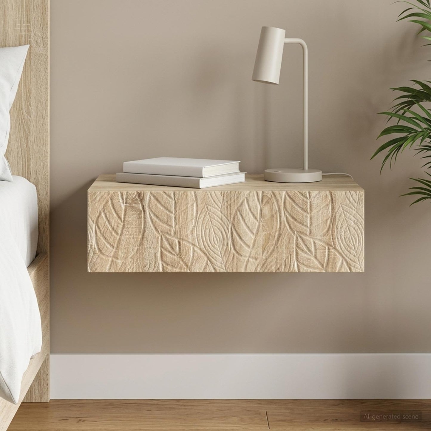 Tavolino da Parete Laterale Rovere Sonoma 59 x 34,5 x 17 cm | homemem39