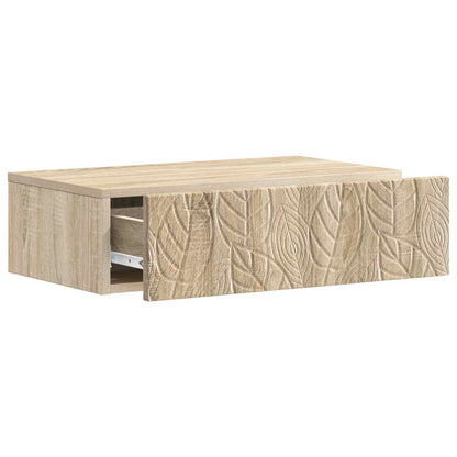 Tavolino da Parete Laterale Rovere Sonoma 59 x 34,5 x 17 cm | homemem39