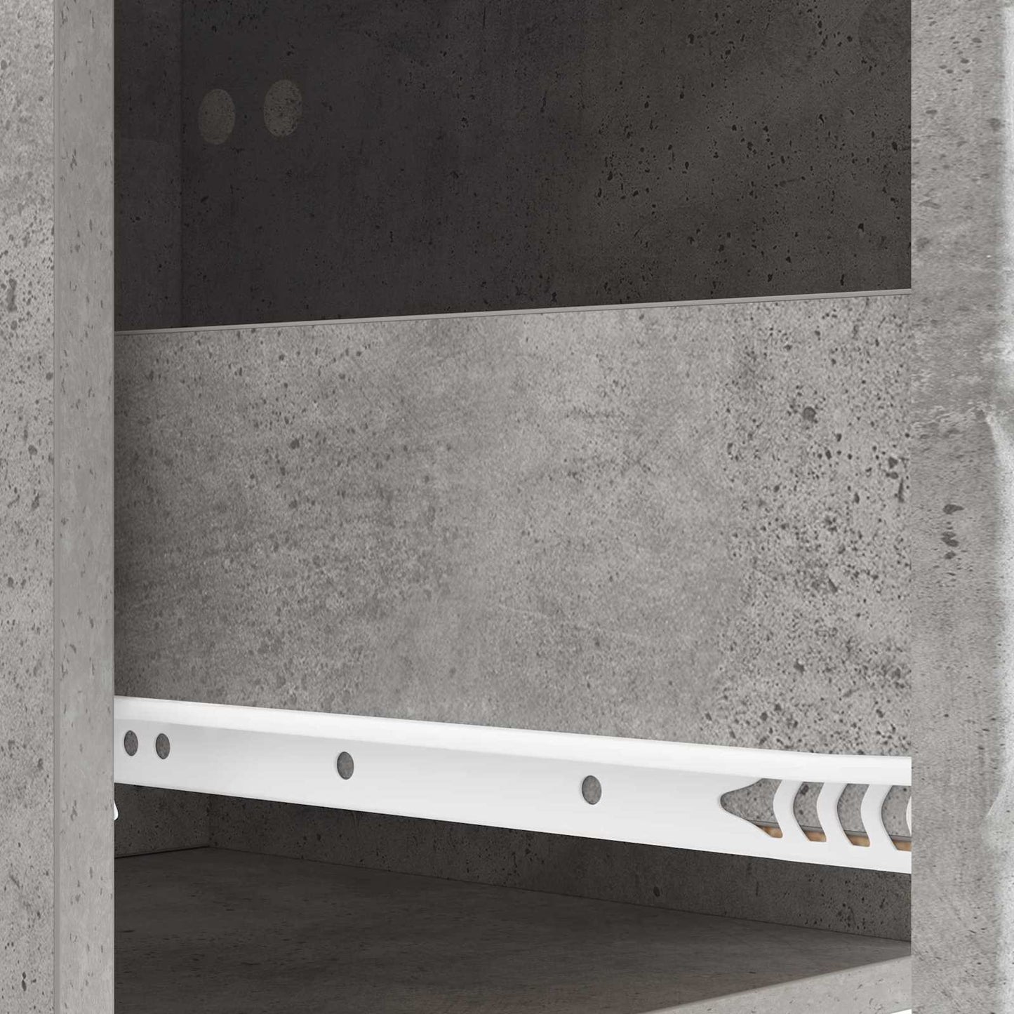 Tavolino da Parete Laterale Grigio Cemento 59 x 34,5 x 17 cm | homemem39