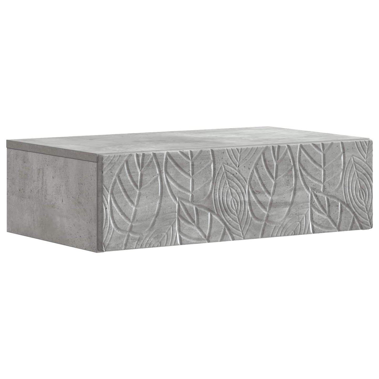 Tavolino da Parete Laterale Grigio Cemento 59 x 34,5 x 17 cm | homemem39