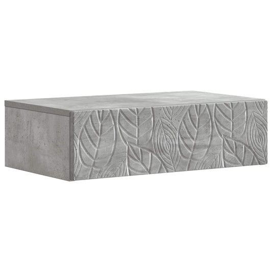 Tavolino da Parete Laterale Grigio Cemento 59 x 34,5 x 17 cm | homemem39