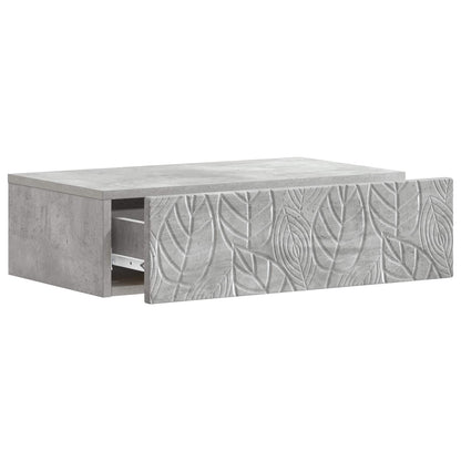 Tavolino da Parete Laterale Grigio Cemento 59 x 34,5 x 17 cm | homemem39