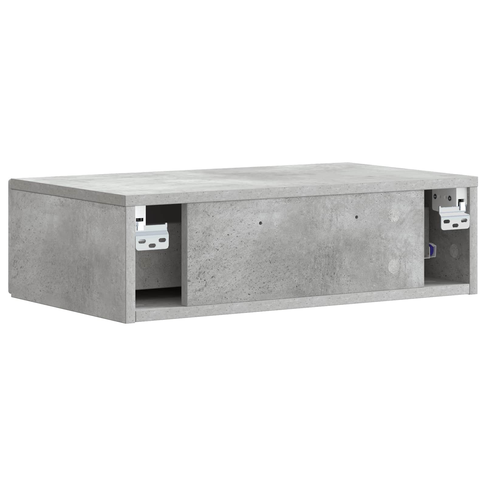 Tavolino da Parete Laterale Grigio Cemento 59 x 34,5 x 17 cm | homemem39