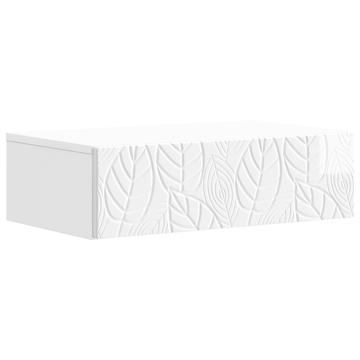 Tavolino da Parete Laterale Bianco Lucido 59 x 34,5 x 17 cm | homemem39