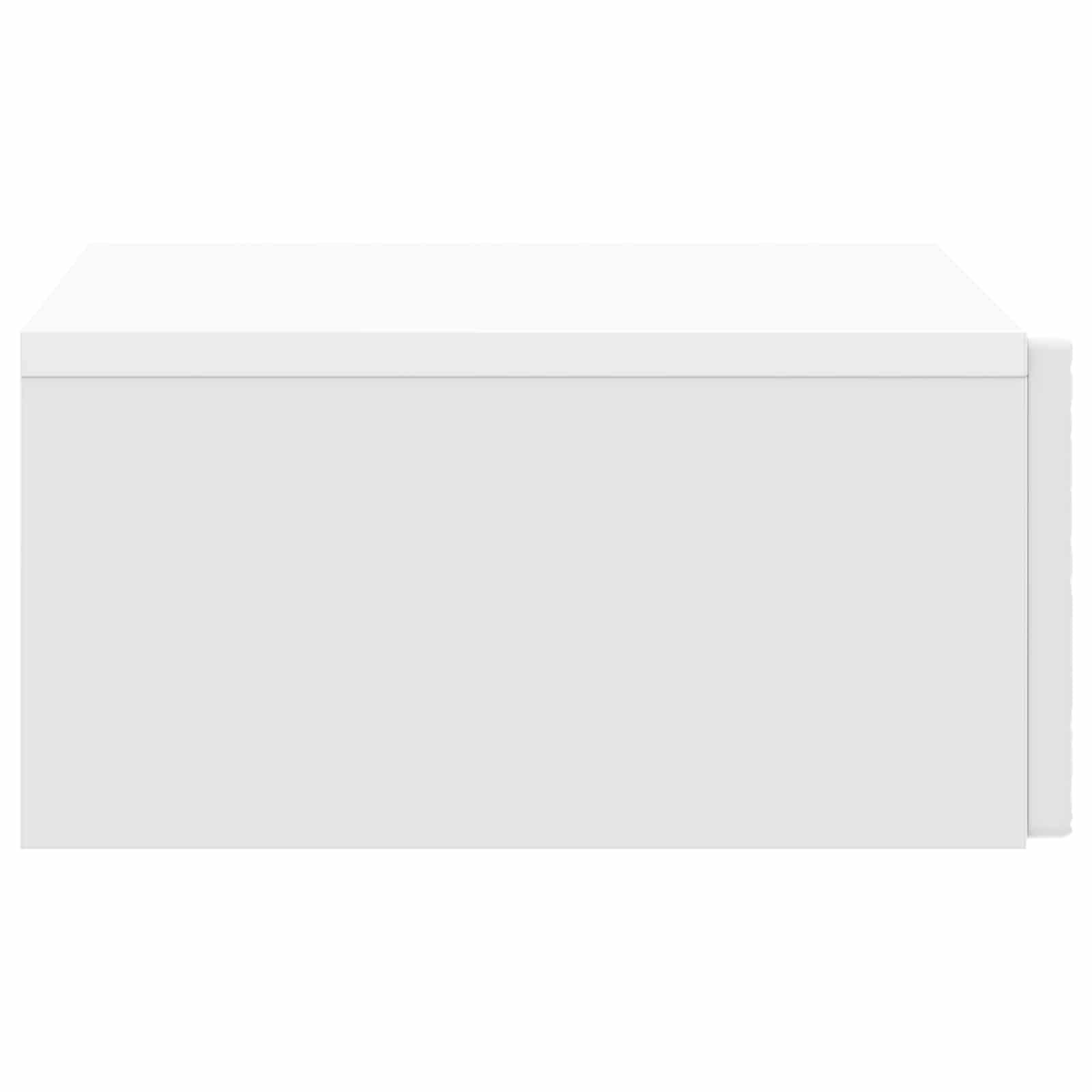 Tavolino da Parete Laterale Bianco Lucido 59 x 34,5 x 17 cm | homemem39
