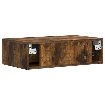 Tavolino da Parete Laterale Rovere Fumo 59 x 34,5 x 17 cm | homemem39