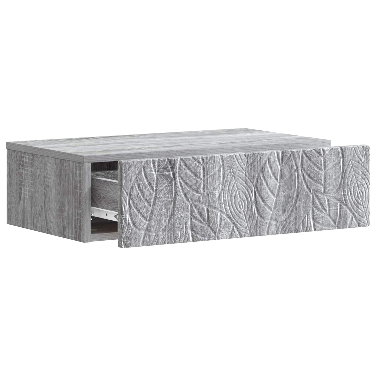 Tavolino da Parete Laterale Sonoma grigio 59 x 34,5 x 17 cm | homemem39