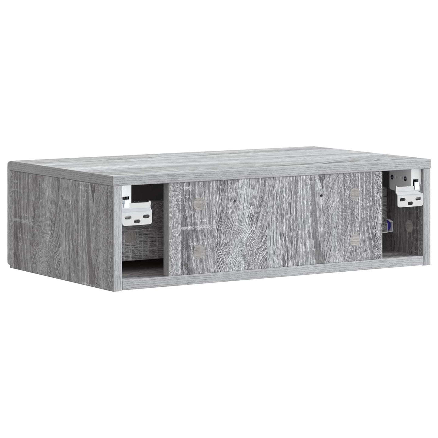 Tavolino da Parete Laterale Sonoma grigio 59 x 34,5 x 17 cm | homemem39