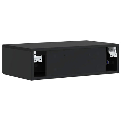 Tavolino da Parete Laterale Nero 87,5 x 34,5 x 17 cm | homemem39