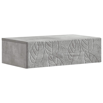 Tavolino da Parete Laterale Grigio Cemento 87,5 x 34,5 x 17 cm | homemem39