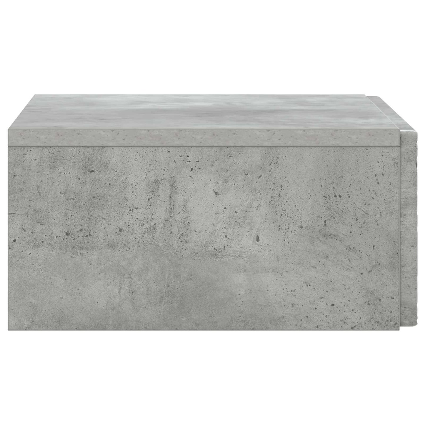 Tavolino da Parete Laterale Grigio Cemento 87,5 x 34,5 x 17 cm