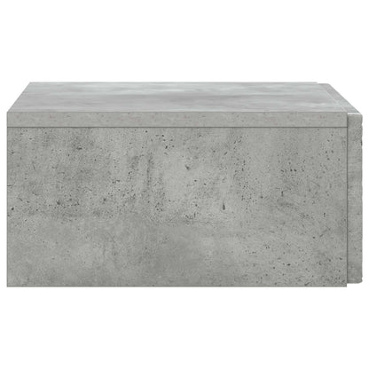 Tavolino da Parete Laterale Grigio Cemento 87,5 x 34,5 x 17 cm