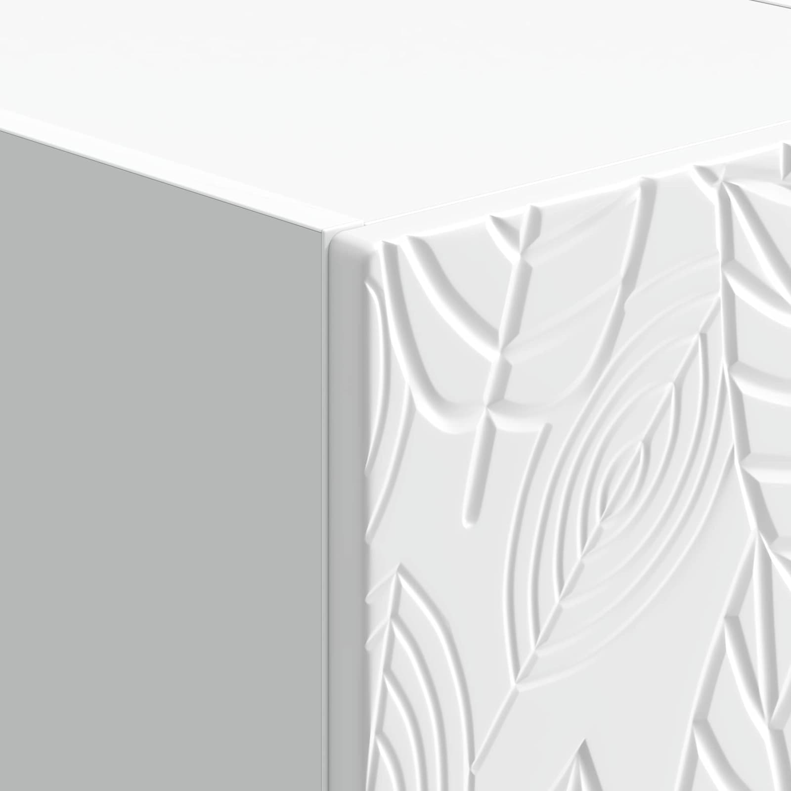 Tavolino da Parete Laterale Bianco Lucido 87,5 x 34,5 x 17 cm | homemem39