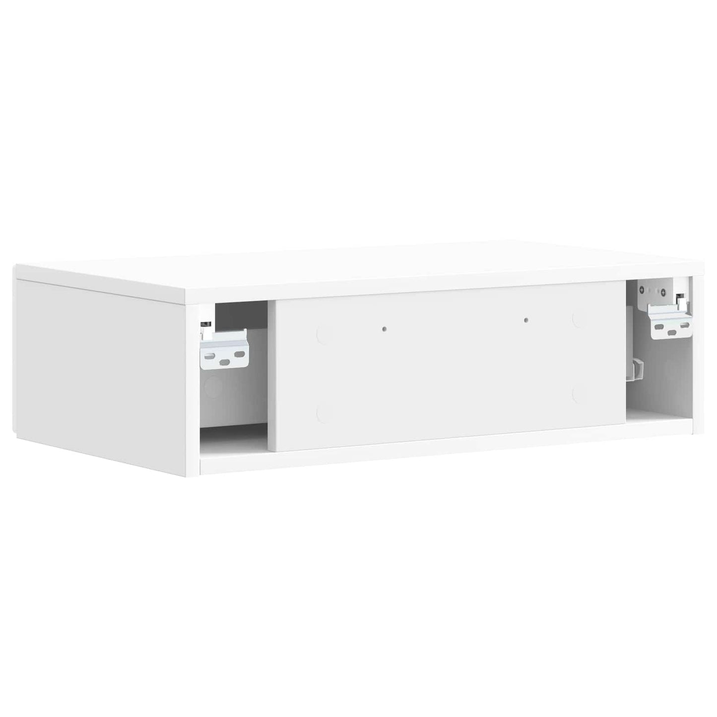 Tavolino da Parete Laterale Bianco Lucido 87,5 x 34,5 x 17 cm | homemem39
